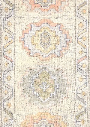 Decorative Colorful Hand Knotted Runner Rug