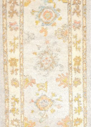 Hand Knotted Decorative Short Runner Rug