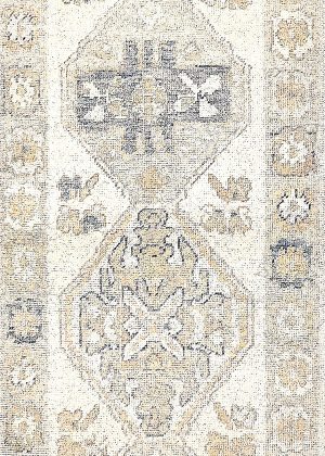 Old Look Hand Knotted Decorative Runner Rug
