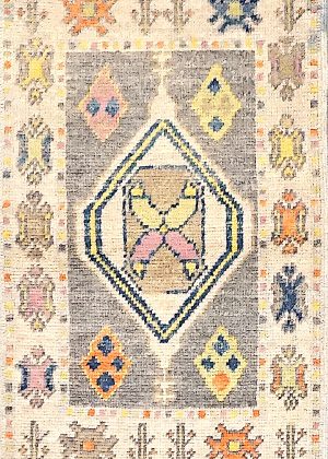 Decorative Hand Knotted Doormat Size Rug