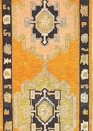 Hand Knotted Vivid colors Short Runner Rug