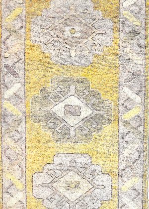 Hand Knotted Decorative Short Runner Rug