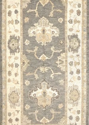 Hand Knotted Decorative Wide&Short Runner Rug