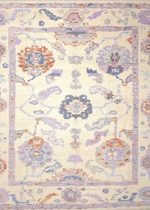 Hand Knotted Decorative Square Room Size Rug