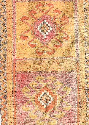 Decorative Hand Knotted Vintage Runner Rug