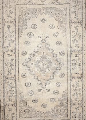 Distressed Hand Knotted Vintage Room Size Rug