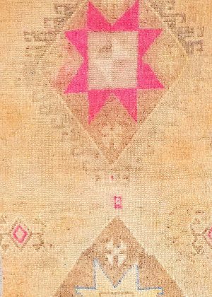 Vintage Hand Knotted Decorative Long Runner Rug