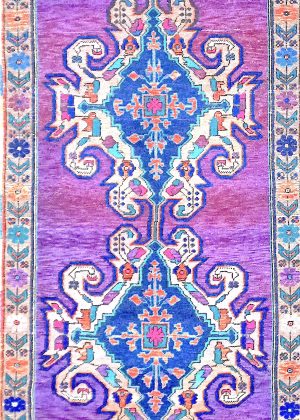 Vintage Hand Knotted Gallery Size Vivid colors Rug
