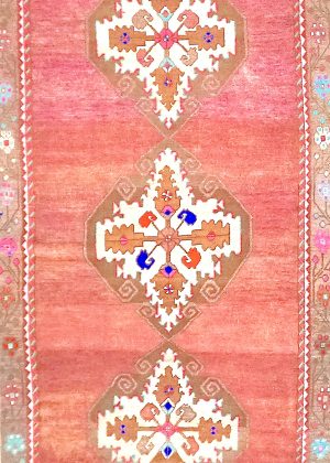 Vintage Hand Knotted Wide&Long Vivid Colors Rug