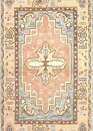 Hand Knotted Decorative Geometric Design Rug