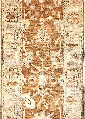 Hand Knotted Decorative Short Runner Rug