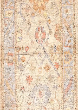 Hand Knotted Decorative Short Runner Rug