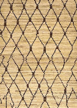 Hand Knotted Moroccan Style Short Runner Rug