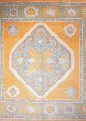 Decorative Large Square Hand Knotted Rug